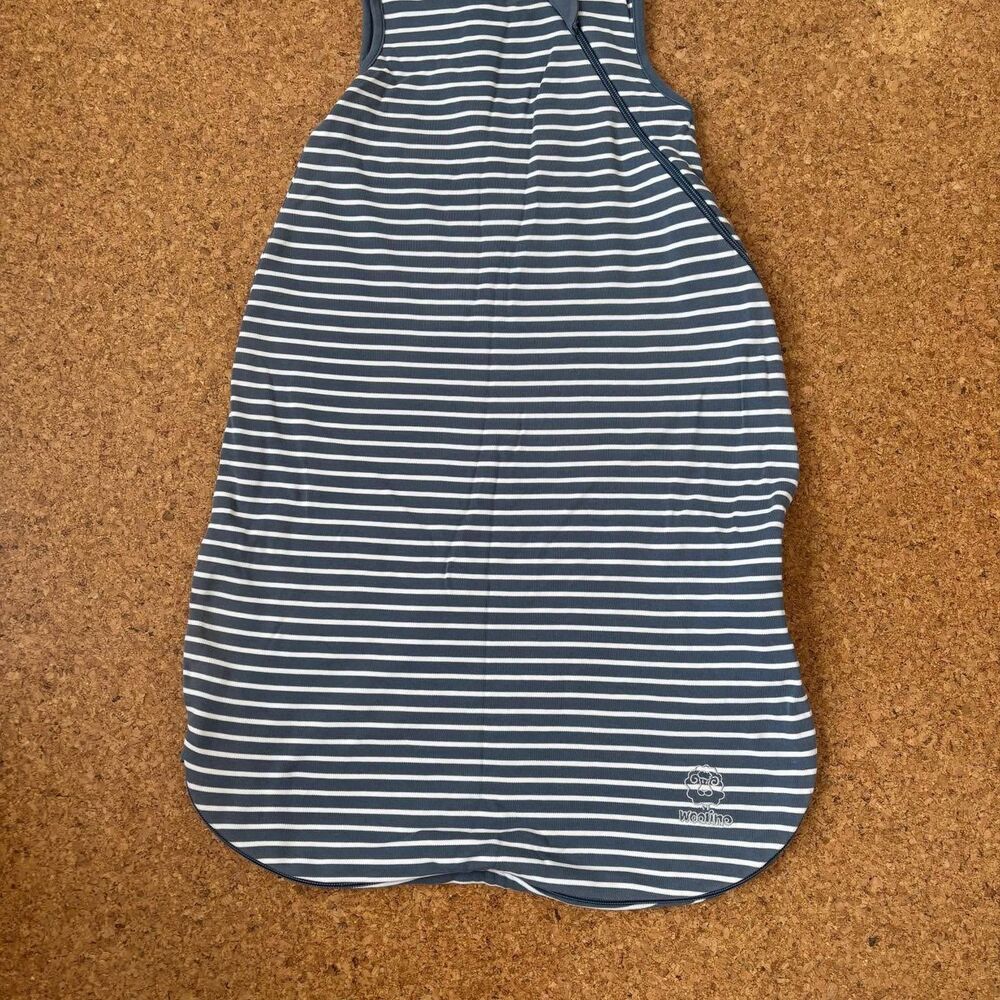 Woolino 4 Season Baby Sleep sack, Merino Wool & Organic Cotton, Navy Blue
